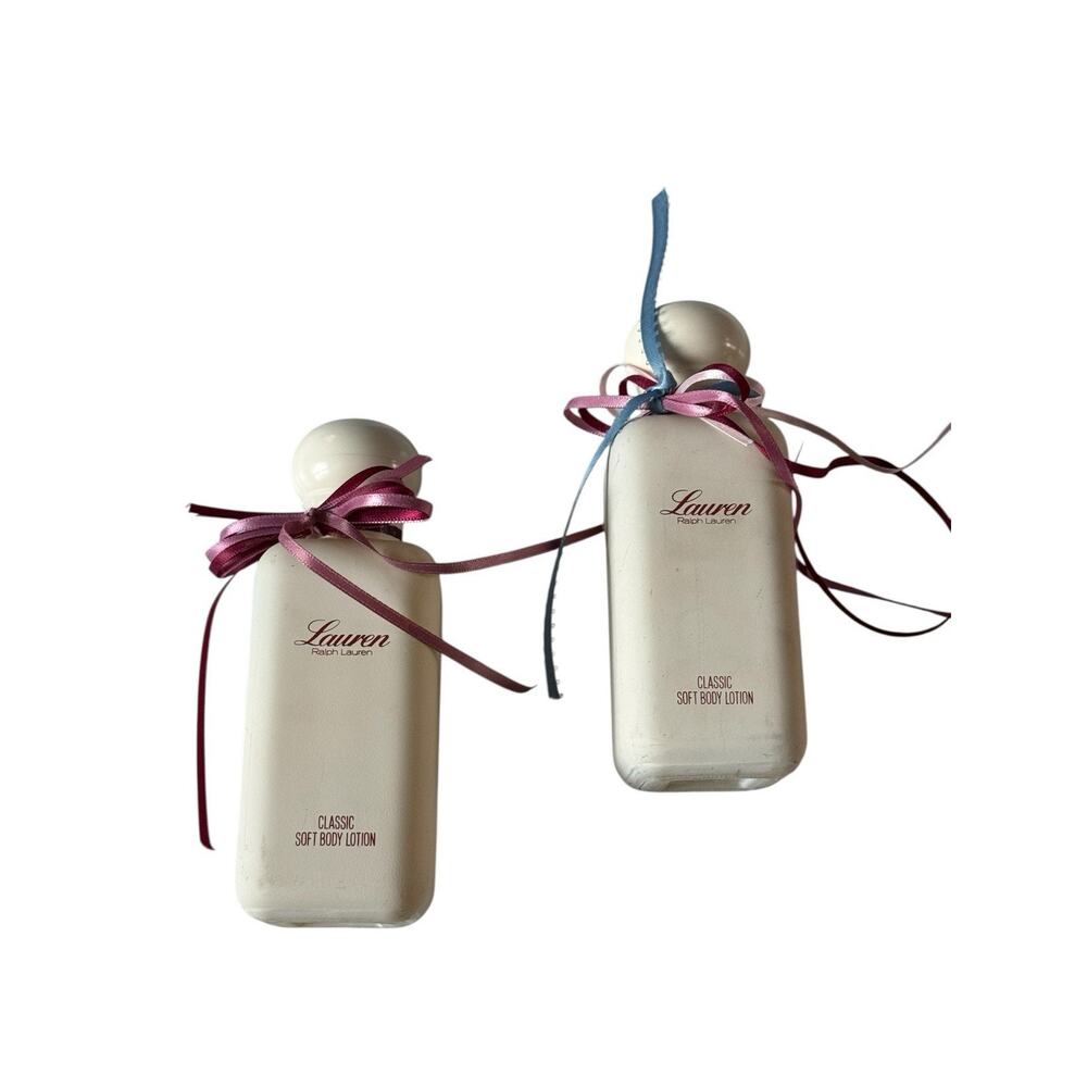 Vintage Lauren Ralph Lauren Lotion Bottle Pair Empty‎ Vanity Bathroom Decor